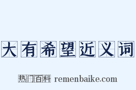 大有希望近义词是什么意思的图片